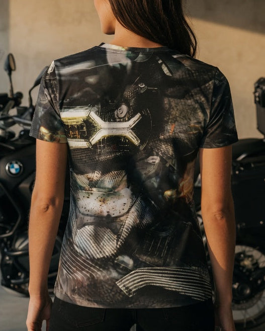 Motorrad-T-Shirt „BlackRide“ – Damen