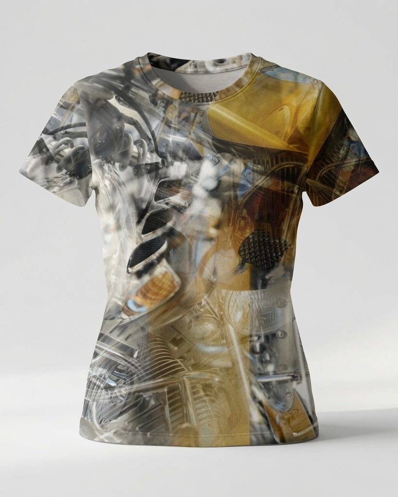 Motorrad-T-Shirt „GoldenIndependent“ – Damen