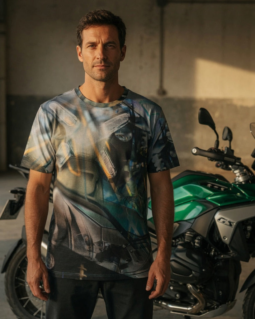 Motorrad-T-Shirt "GoldenLine"